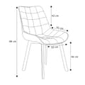 Miniatyrbild 9 av 10: Stol | COLIN | sammetsgrå | 53x61x88 cm | 970713
