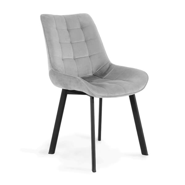 Stol | COLIN | sammetsgrå | 53x61x88 cm | 970713