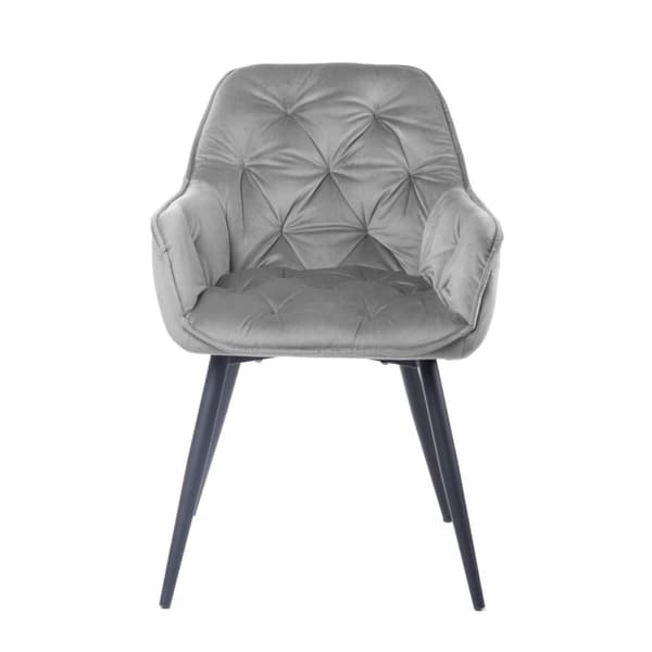 Tuoli | FLOSSI | sametinharmaa | 57x63x84 cm | 999165