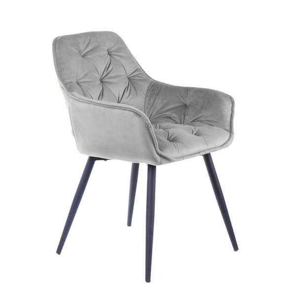 Tuoli | FLOSSI | sametinharmaa | 57x63x84 cm | 999165