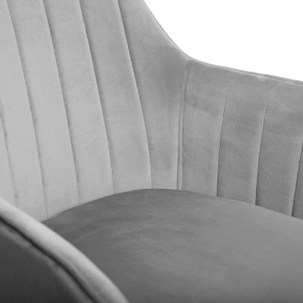 Stol | TEILL | sammetsswivel grå | 55,5x54,5x80-90cm | 807904