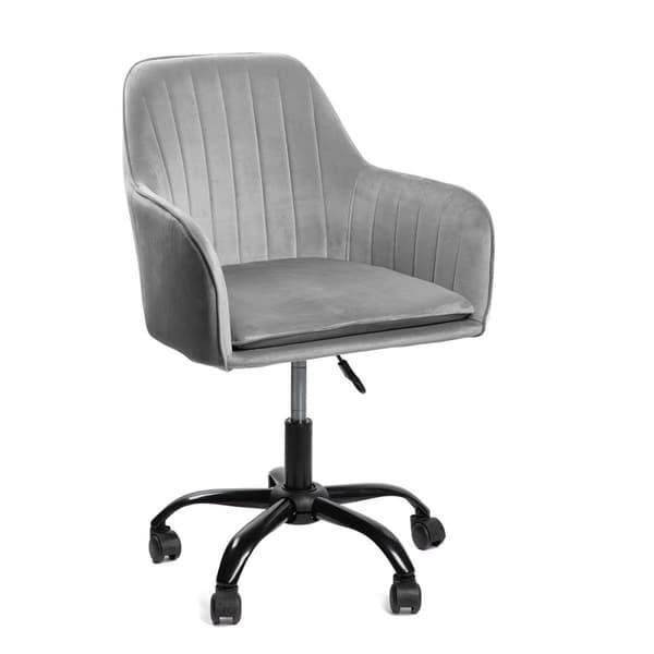 Stol | TEILL | sammetsswivel grå | 55,5x54,5x80-90cm | 807904