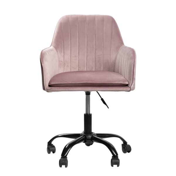 Stol | TEILL | sammetsswivel rosa | 55,5x54,5x80-90cm | 807911