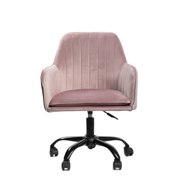 Stol | TEILL | sammetsswivel rosa | 55,5x54,5x80-90cm | 807911