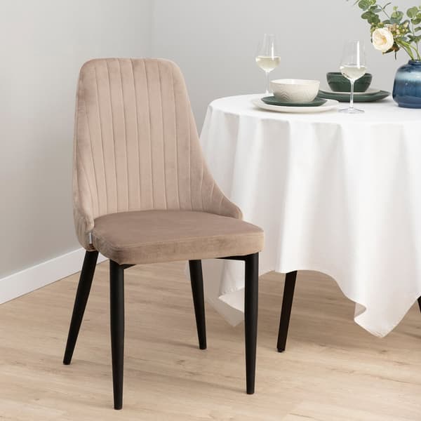Stol | LOUIS | sammetsbeige | 44x59x88 cm | 823966