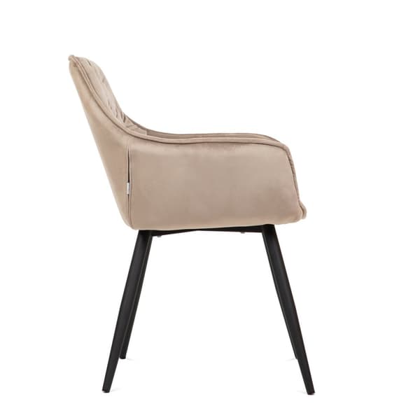 Stol | FLOSSI | fløjl beige | 57x63x84 cm | 845005