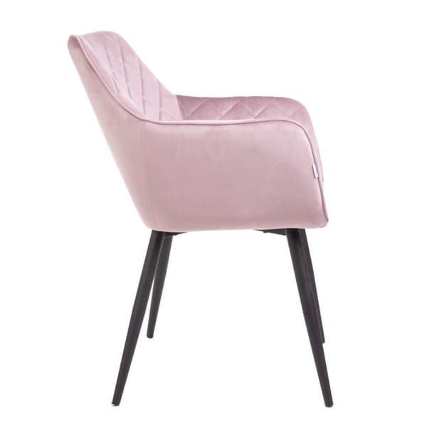 Stol | SHELTON | sammetsrosa | 56x60x84cm | 860497