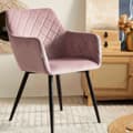 Miniatyrbild 9 av 9: Stol | SHELTON | sammetsrosa | 56x60x84cm | 860497