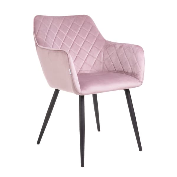 Stol | SHELTON | sammetsrosa | 56x60x84cm | 860497