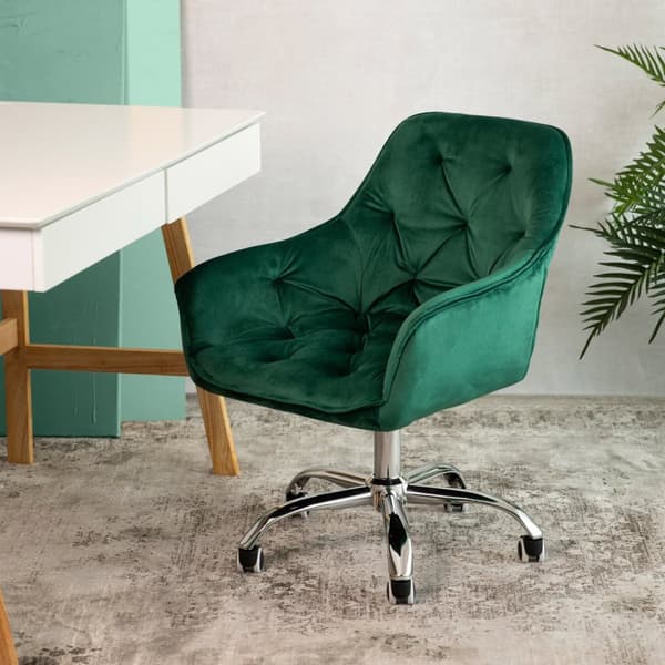 Tuoli | FLOSSI | sametti kääntyvä vihreä | 57x65x90 cm | 859262