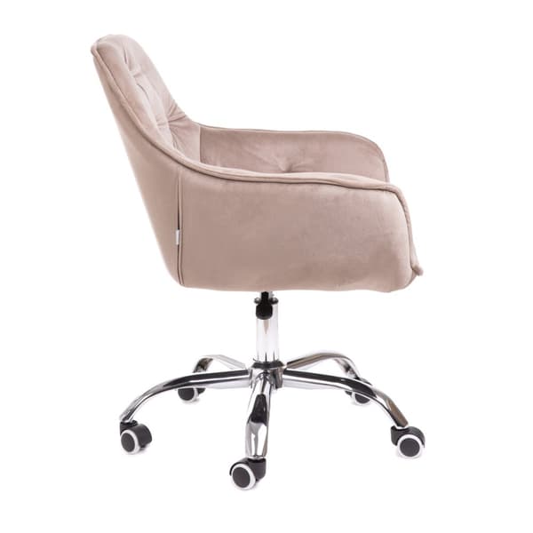 Tuoli | FLOSSI | sametti kääntyvä beige | 57x65x90 cm | 859279