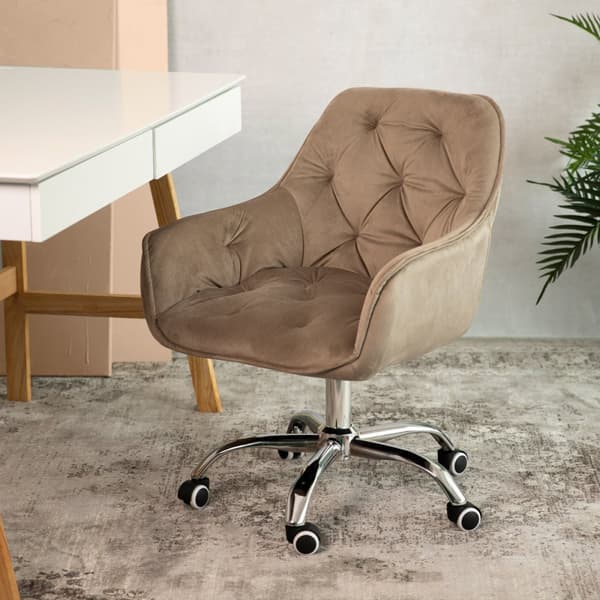 Tuoli | FLOSSI | sametti kääntyvä beige | 57x65x90 cm | 859279