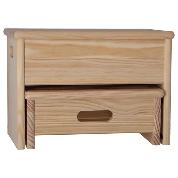 Wellhome Tikaspenkki 2 Askelmalla Viimeistely Ilman Lakkaa 35x25x20 Cm