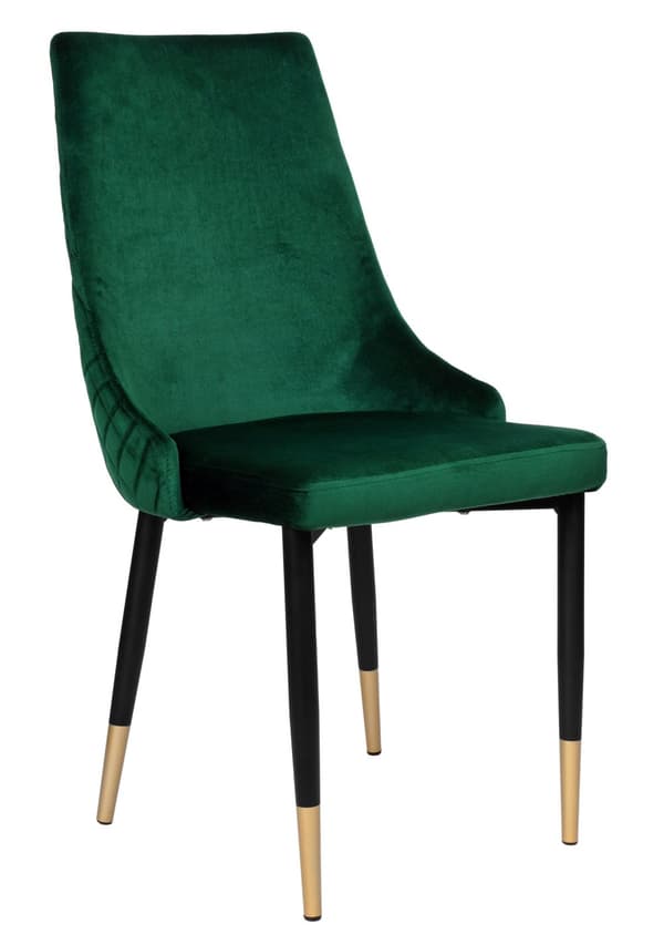 Vermont Velvet mørkegrøn polstret fløjlsstol