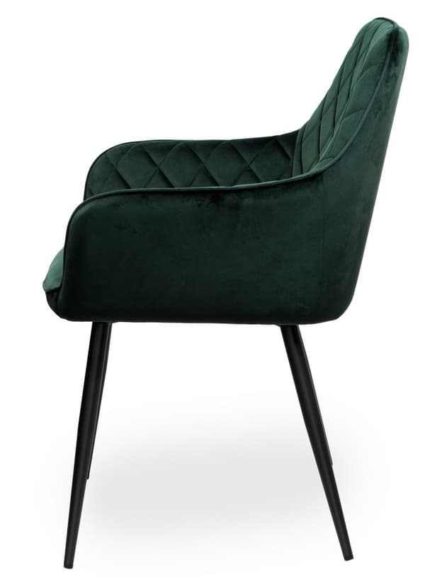 HAVANA VELVET mørkegrøn fløjlsstol