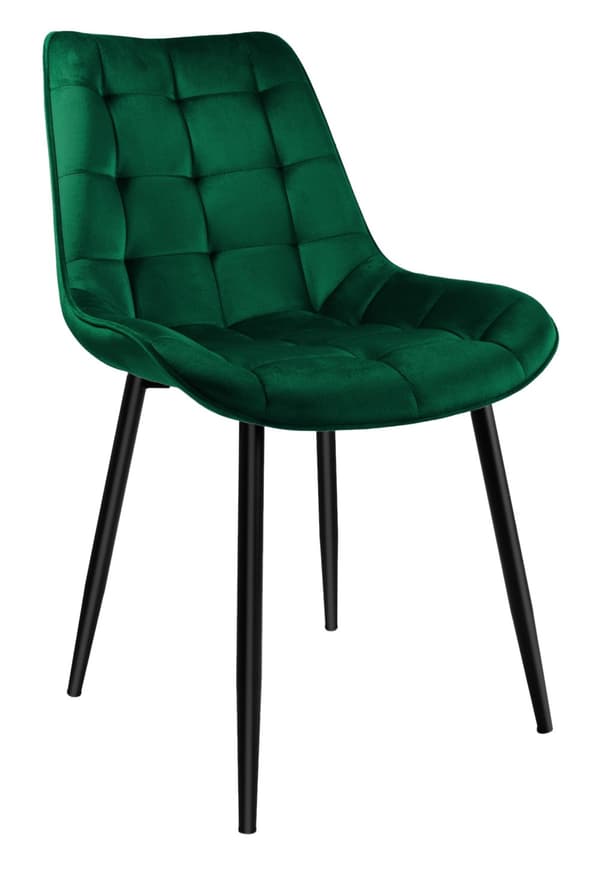 NORMAN Velvet tummanvihreä samettituoli