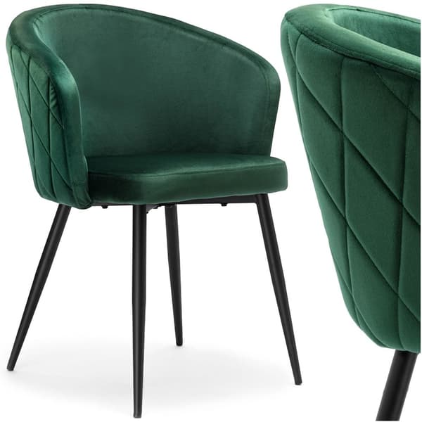 HAMPTON VELVET stol, mørkegrøn