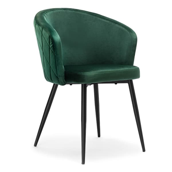 HAMPTON VELVET stol, mörkgrön