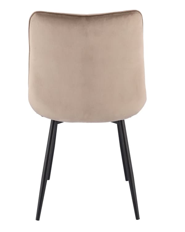 MISTY klädd beige sammetsstol