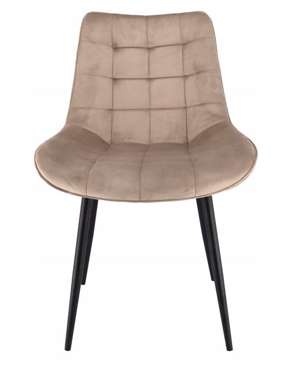 MISTY klädd beige sammetsstol
