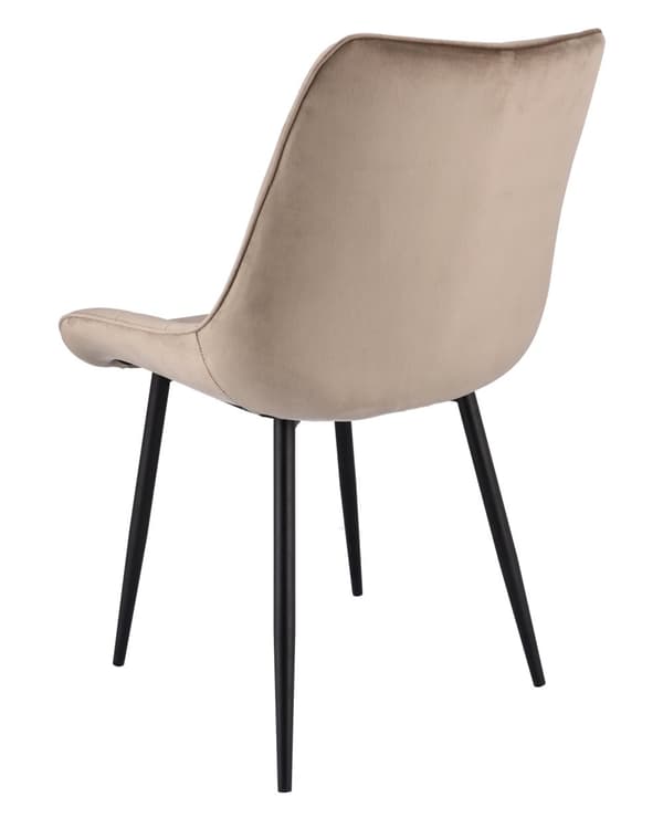 MISTY klädd beige sammetsstol