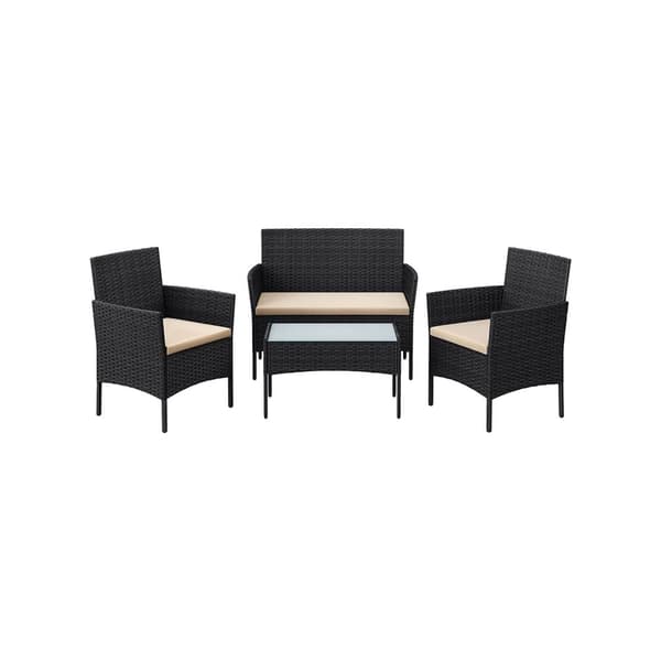 Balkonmøbler - PE Polyrotan - Black Gray