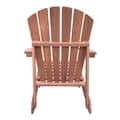 Miniatyrbild 3 av 5: AXI Carmen Adirondack trästol i brunt | Trädgårdsstol / loungestol i trä för 1 person med armstöd & högt ryggstöd | 90 x 78 x 93 cm