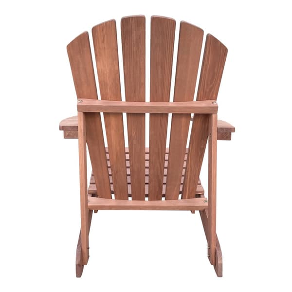 AXI Carmen Adirondack trästol i brunt | Trädgårdsstol / loungestol i trä för 1 person med armstöd & högt ryggstöd | 90 x 78 x 93 cm