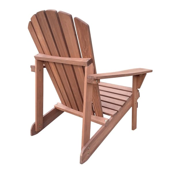AXI Carmen Adirondack trästol i brunt | Trädgårdsstol / loungestol i trä för 1 person med armstöd & högt ryggstöd | 90 x 78 x 93 cm