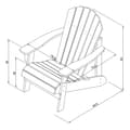 Miniatyrbild 5 av 5: AXI Carmen Adirondack trästol i brunt | Trädgårdsstol / loungestol i trä för 1 person med armstöd & högt ryggstöd | 90 x 78 x 93 cm