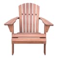 Miniatyrbild 2 av 5: AXI Carmen Adirondack trästol i brunt | Trädgårdsstol / loungestol i trä för 1 person med armstöd & högt ryggstöd | 90 x 78 x 93 cm