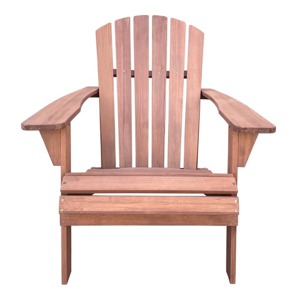AXI Carmen Adirondack trästol i brunt | Trädgårdsstol / loungestol i trä för 1 person med armstöd & högt ryggstöd | 90 x 78 x 93 cm