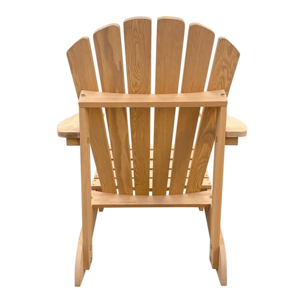 AXI Carmen Adirondack trästol i guldgult | Trädgårdsstol / loungestol i trä för 1 person med armstöd & högt ryggstöd | 90,5 x 78,4 x 93 cm