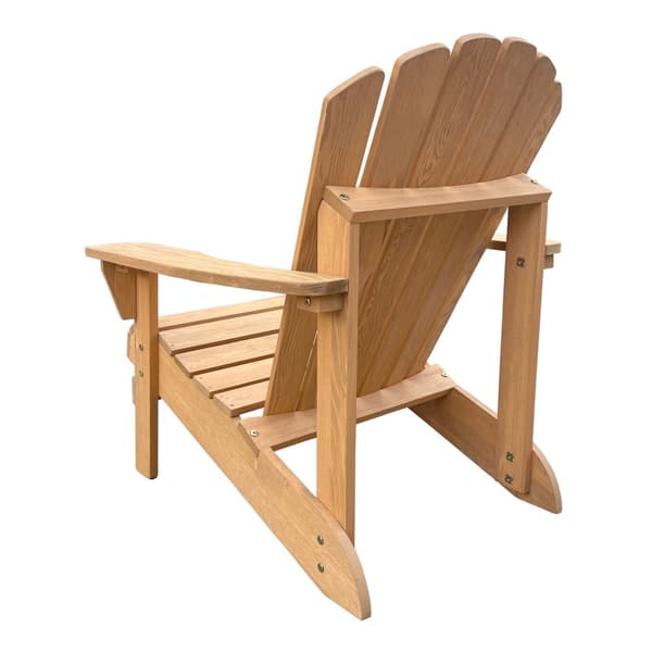 AXI Carmen Adirondack trästol i guldgult | Trädgårdsstol / loungestol i trä för 1 person med armstöd & högt ryggstöd | 90,5 x 78,4 x 93 cm
