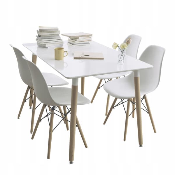 4 x valkoinen EVA tuoli (ikeabox)