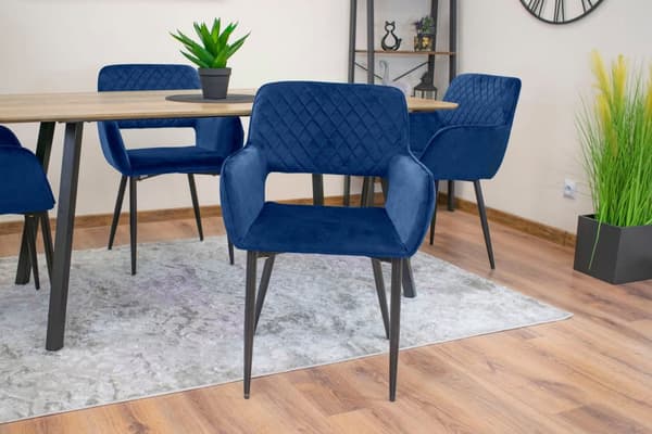 AMALFI stol - Blue Velvet x 1