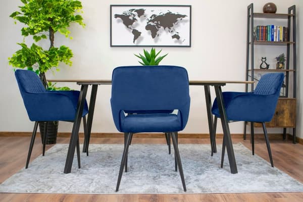 AMALFI stol - Blue Velvet x 1