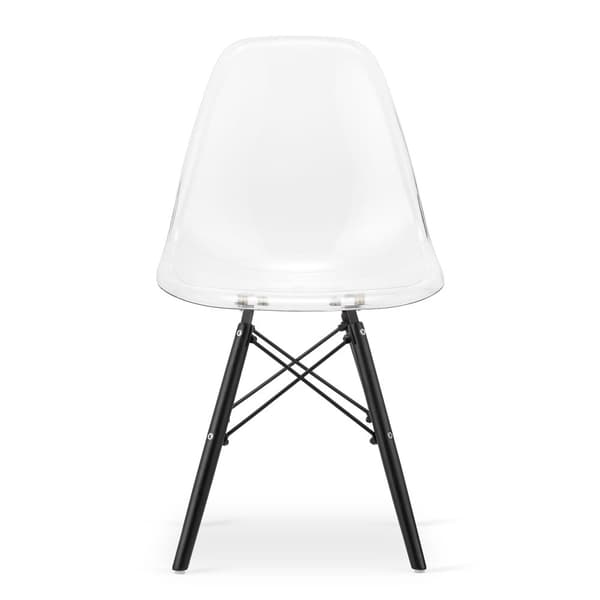 OSAKA stol gennemsigtige / sorte ben x 1