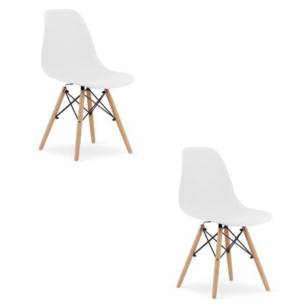 OSAKA stol vita / naturliga ben x 2
