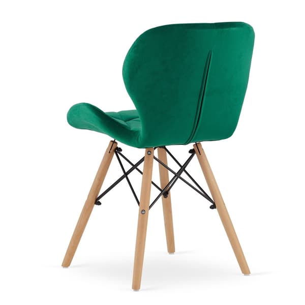 LAGO Velvet Chair - Grøn x 2