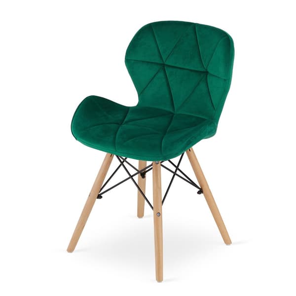LAGO Velvet Chair - Grøn x 2