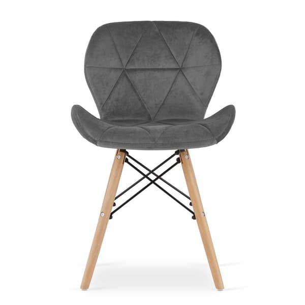 LAGO Velvet Chair - Grå x 2