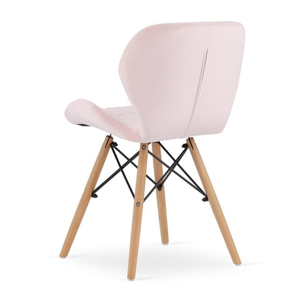 LAGO Velvet Chair - rosa x 2