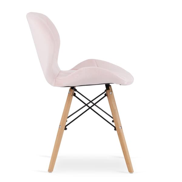 LAGO Velvet Chair - rosa x 2