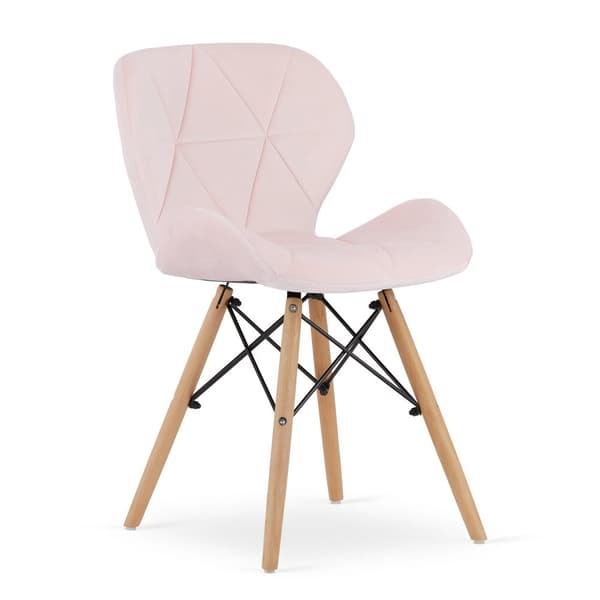 LAGO Velvet Chair - rosa x 2