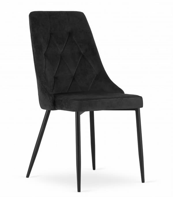 IMOLA stol - Black Velvet x 2