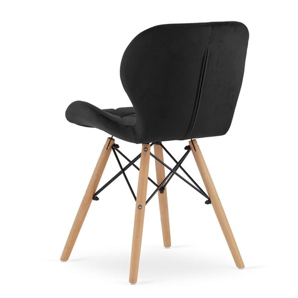 LAGO Velvet Chair - Svart x 4