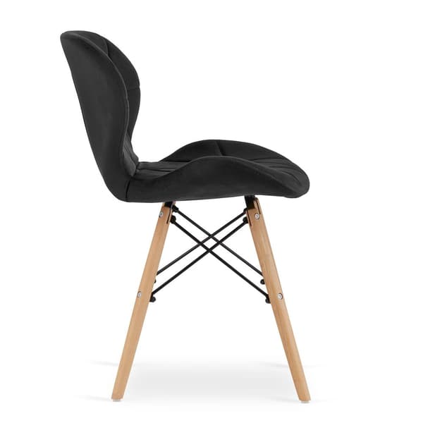 LAGO Velvet Chair - Svart x 4