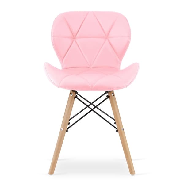 LAGO stol eco-läder - rosa x 2