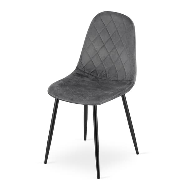 ASTI stol - Mørkegrå Velvet x 3